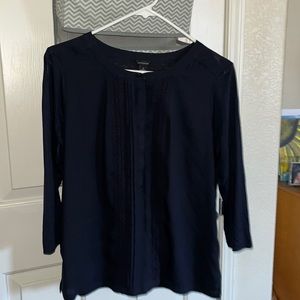 Ann Taylor navy blue blouse